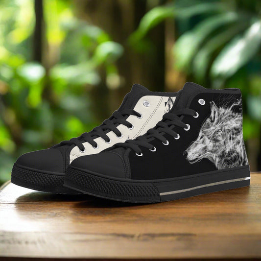 Wolf Whisper High Top Canvas Shoes - Men