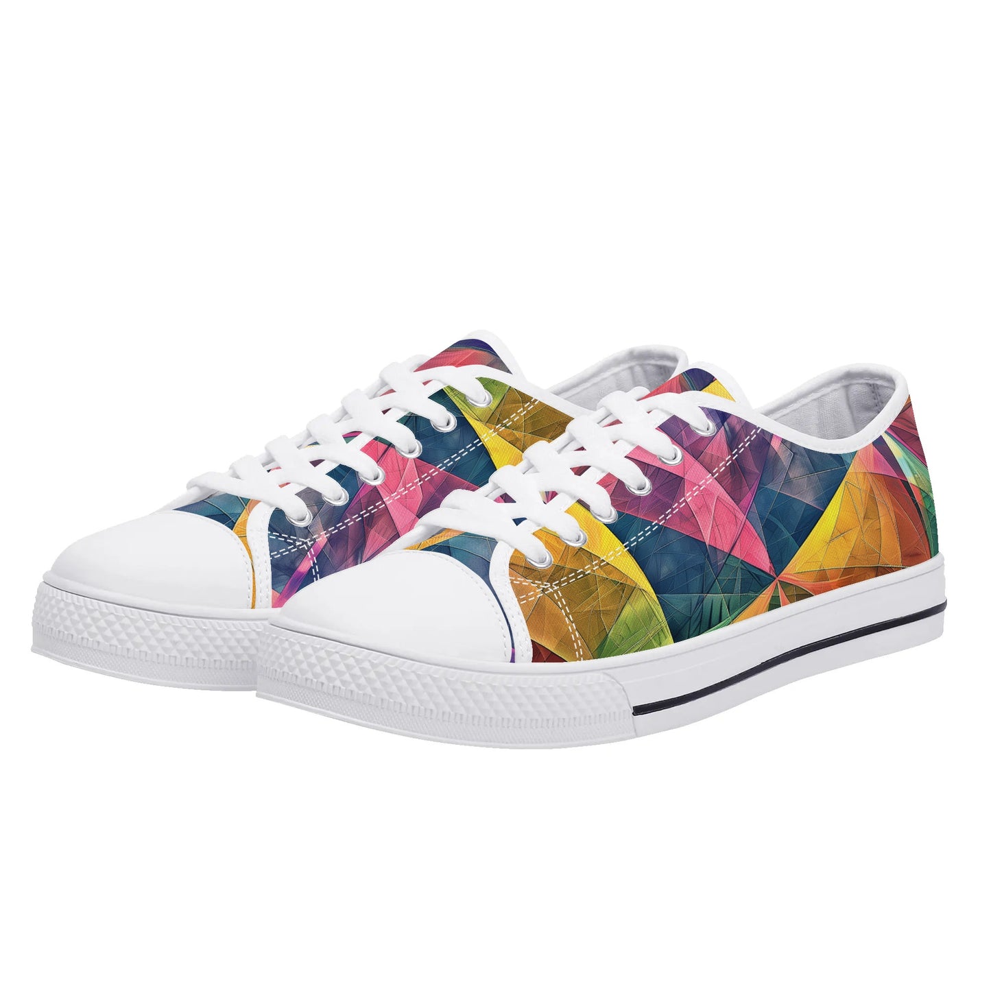 Pixel Patch Low Top Canvas Shoes - Women