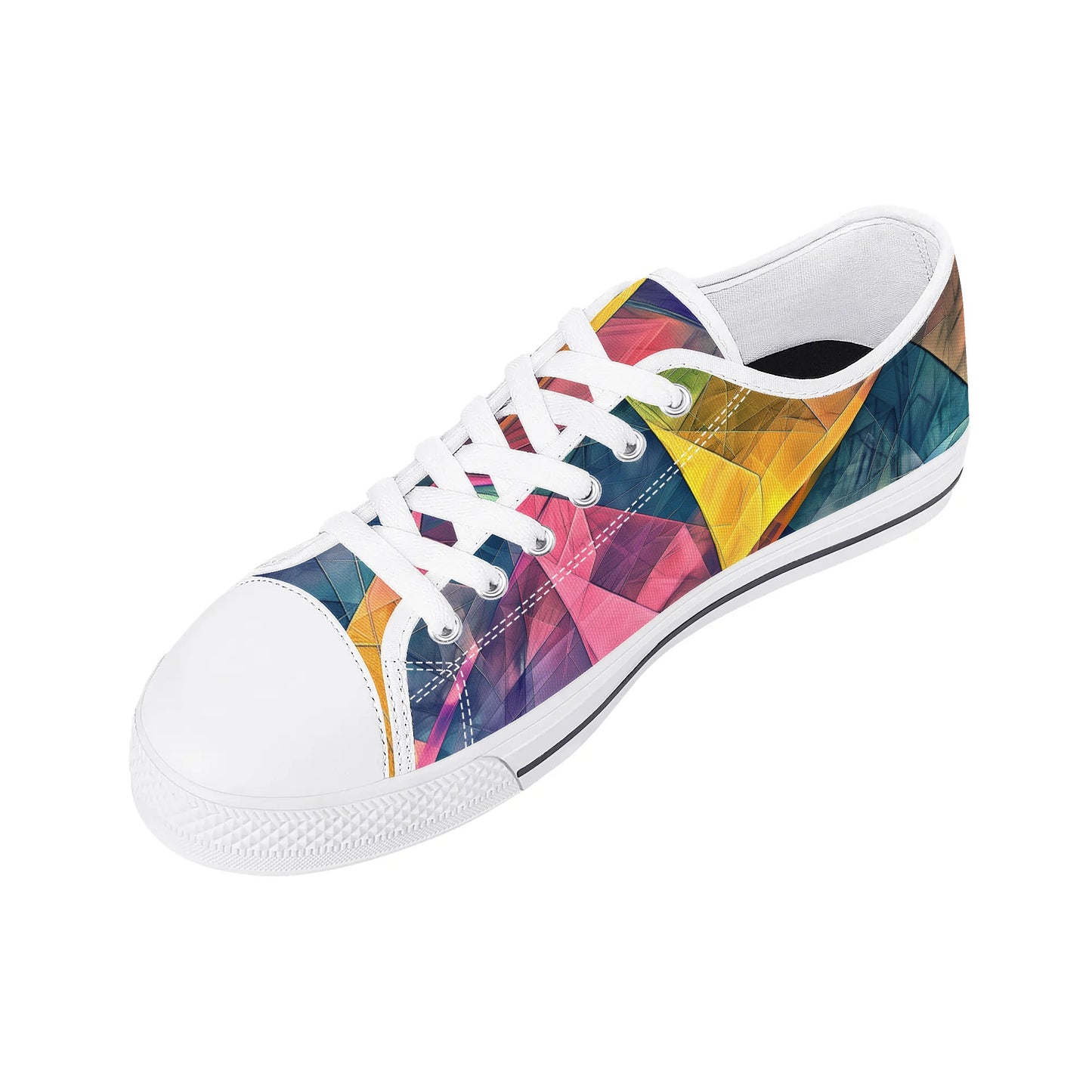 Pixel Patch Low Top Canvas Shoes - Women