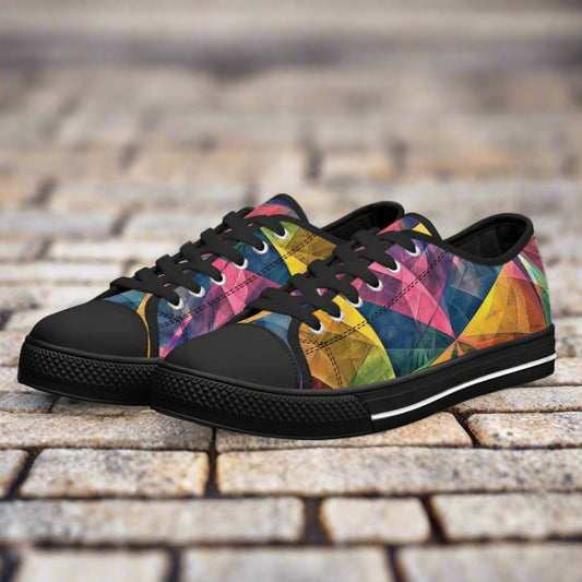 Pixel Patch Low Top Canvas Shoes - Women