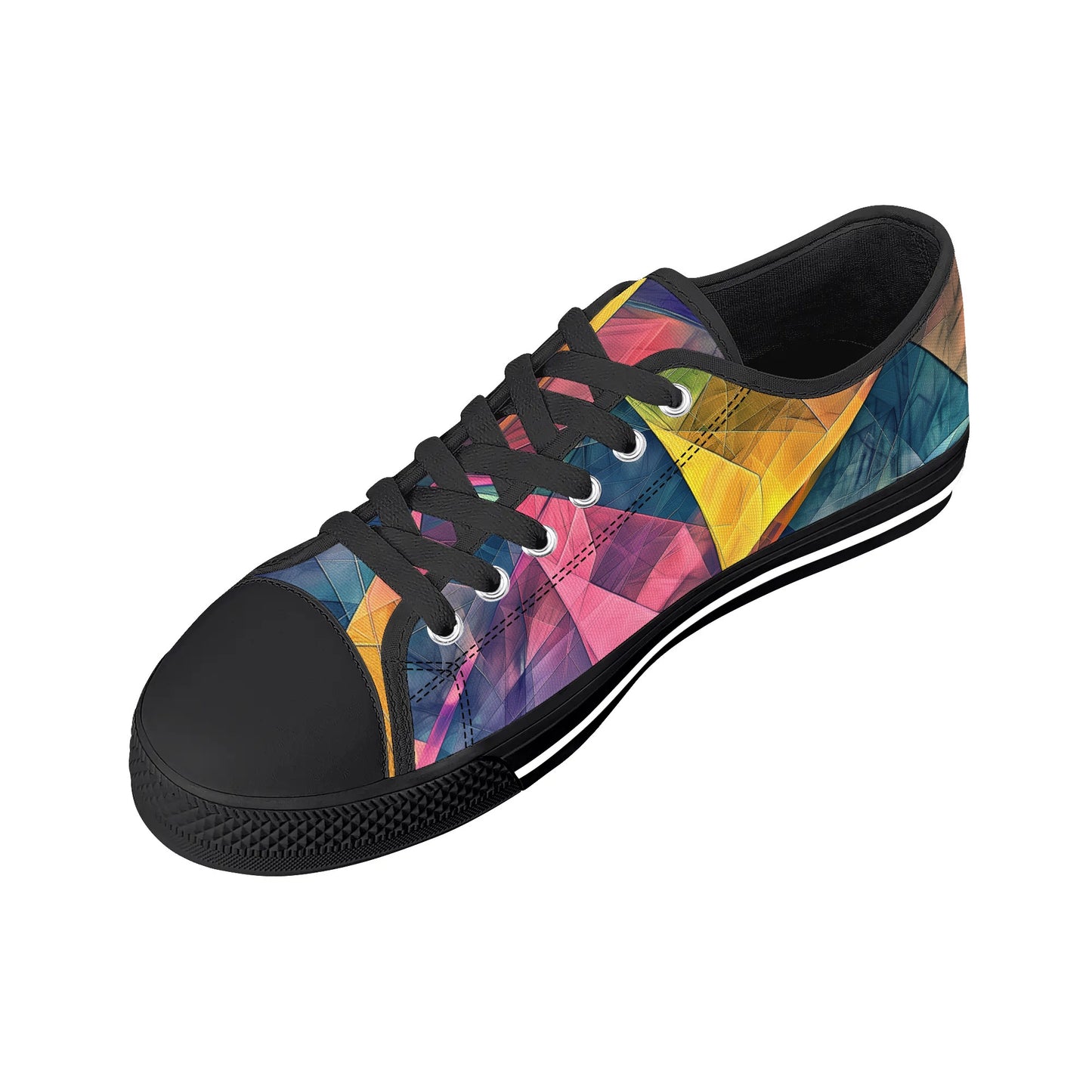 Pixel Patch Low Top Canvas Shoes - Women