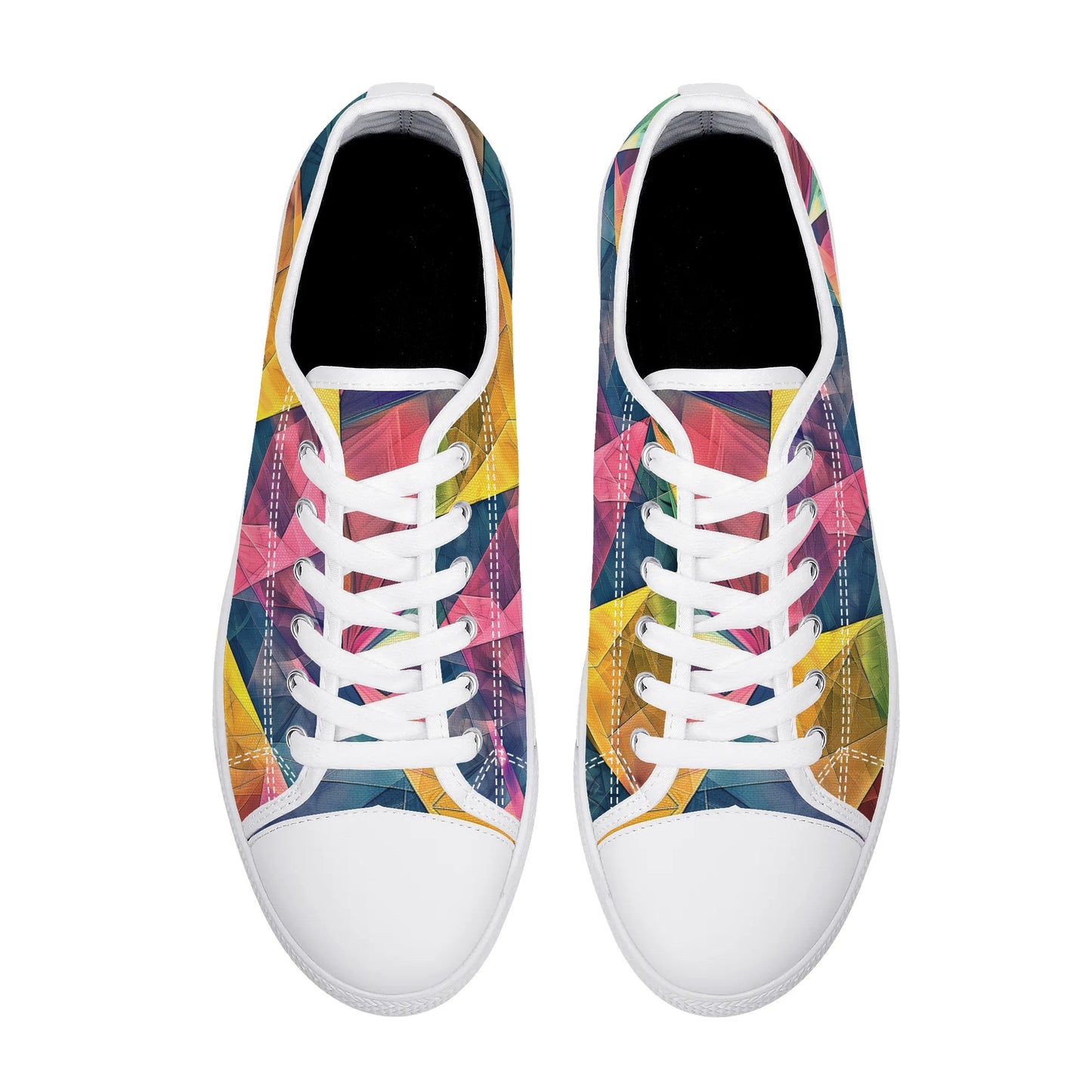 Pixel Patch Low Top Canvas Shoes - Women