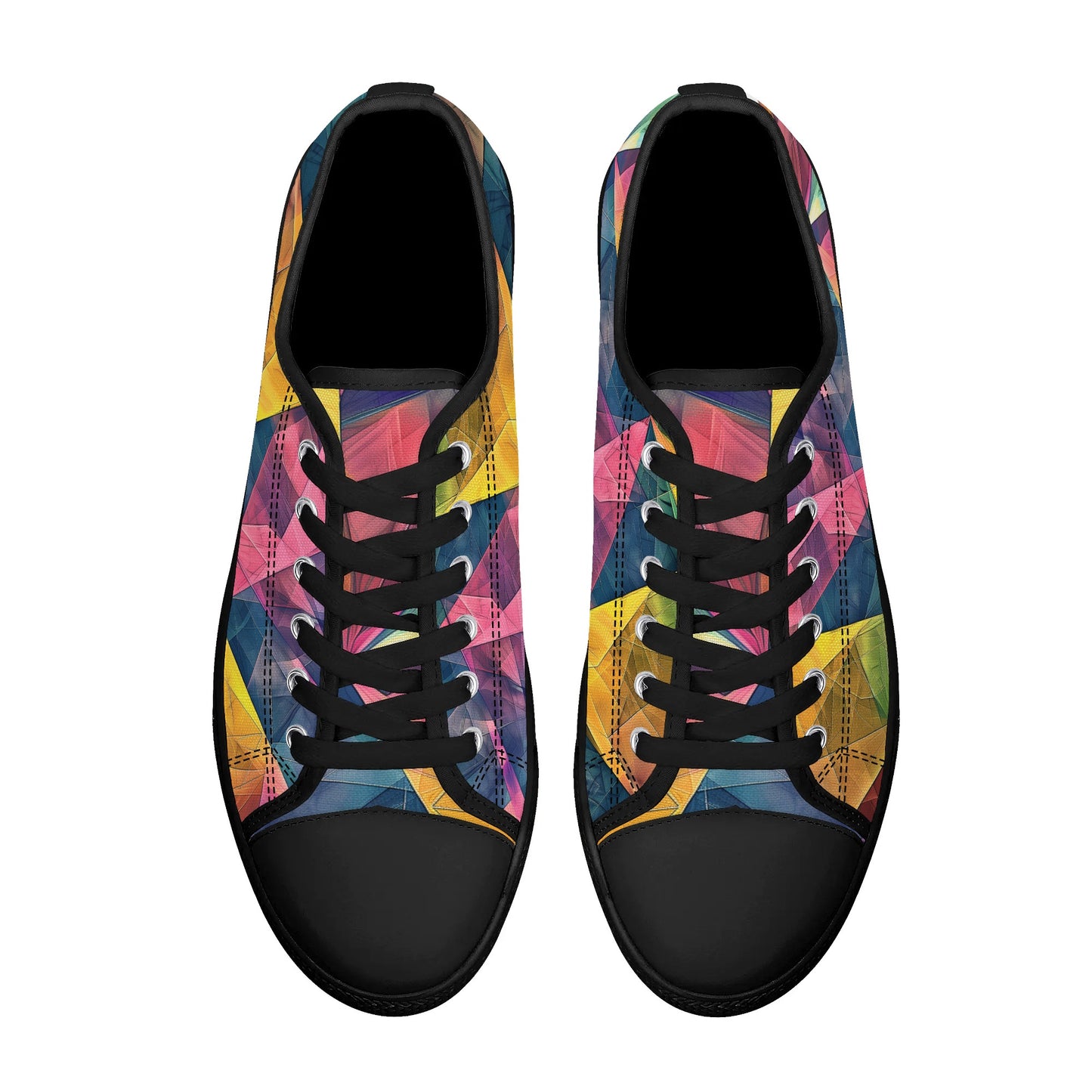 Pixel Patch Low Top Canvas Shoes - Women