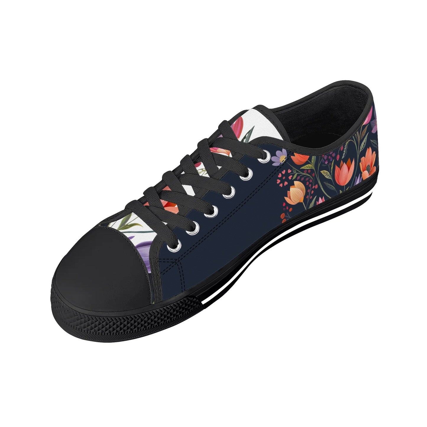 Spring Blossom Low Top Canvas Shoes - Women