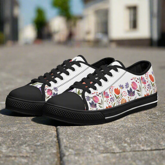 Spring Blossom Low Top Canvas Shoes - Women