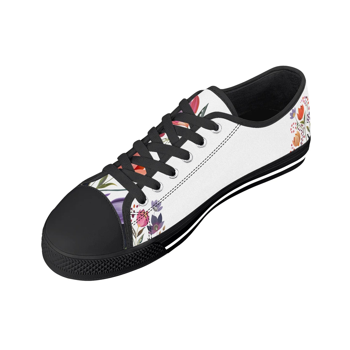 Spring Blossom Low Top Canvas Shoes - Women