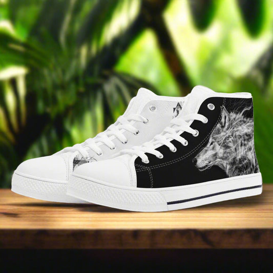 Wolf Whisper High Top Canvas Shoes - Women