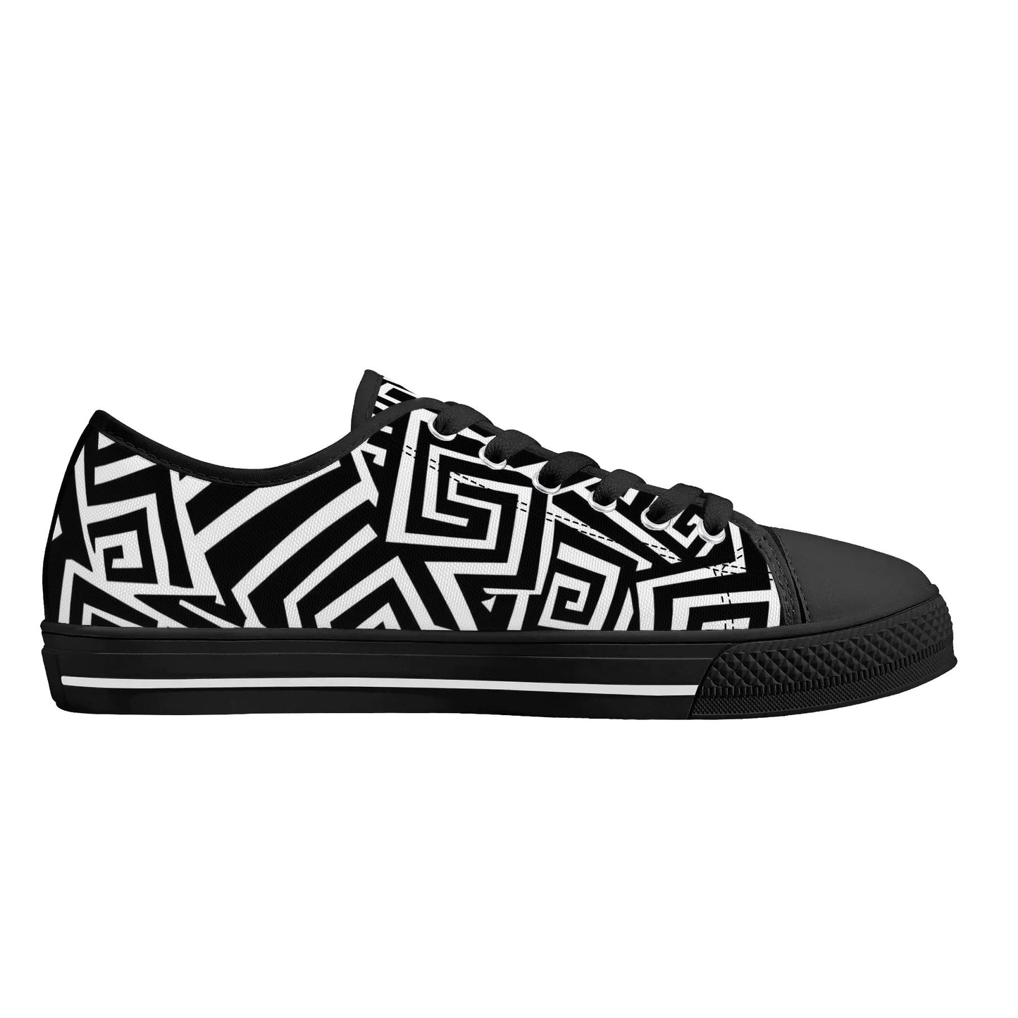 Stylish Maze Low Top Canvas Shoes - Men