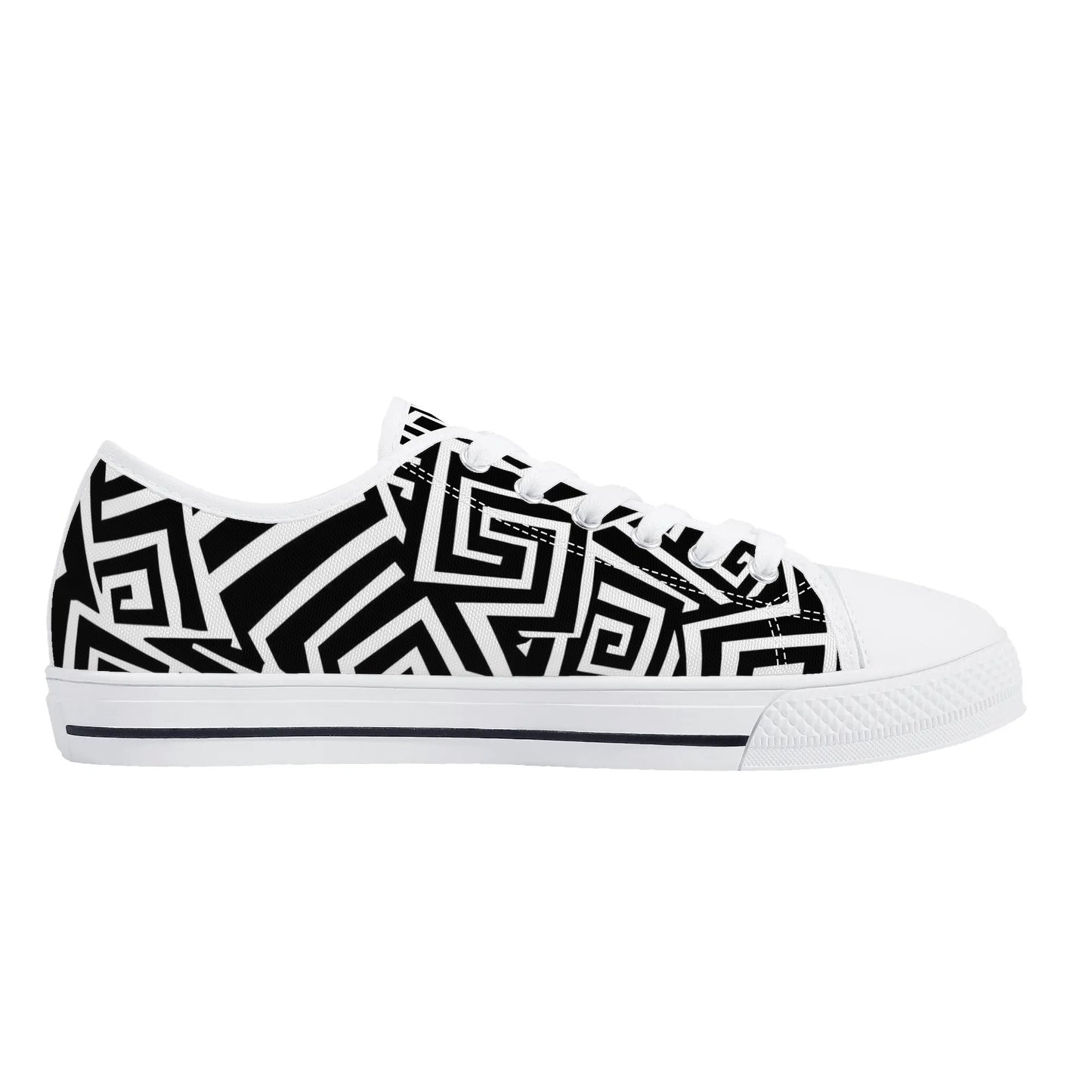 Stylish Maze Low Top Canvas Shoes - Men