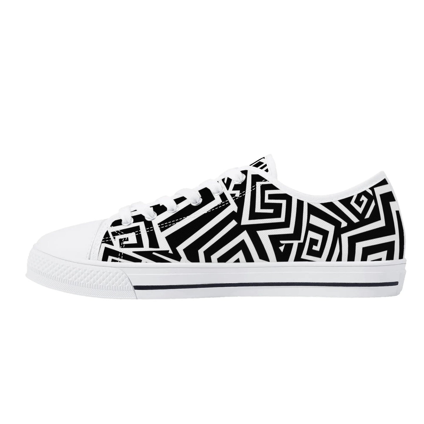 Stylish Maze Low Top Canvas Shoes - Men