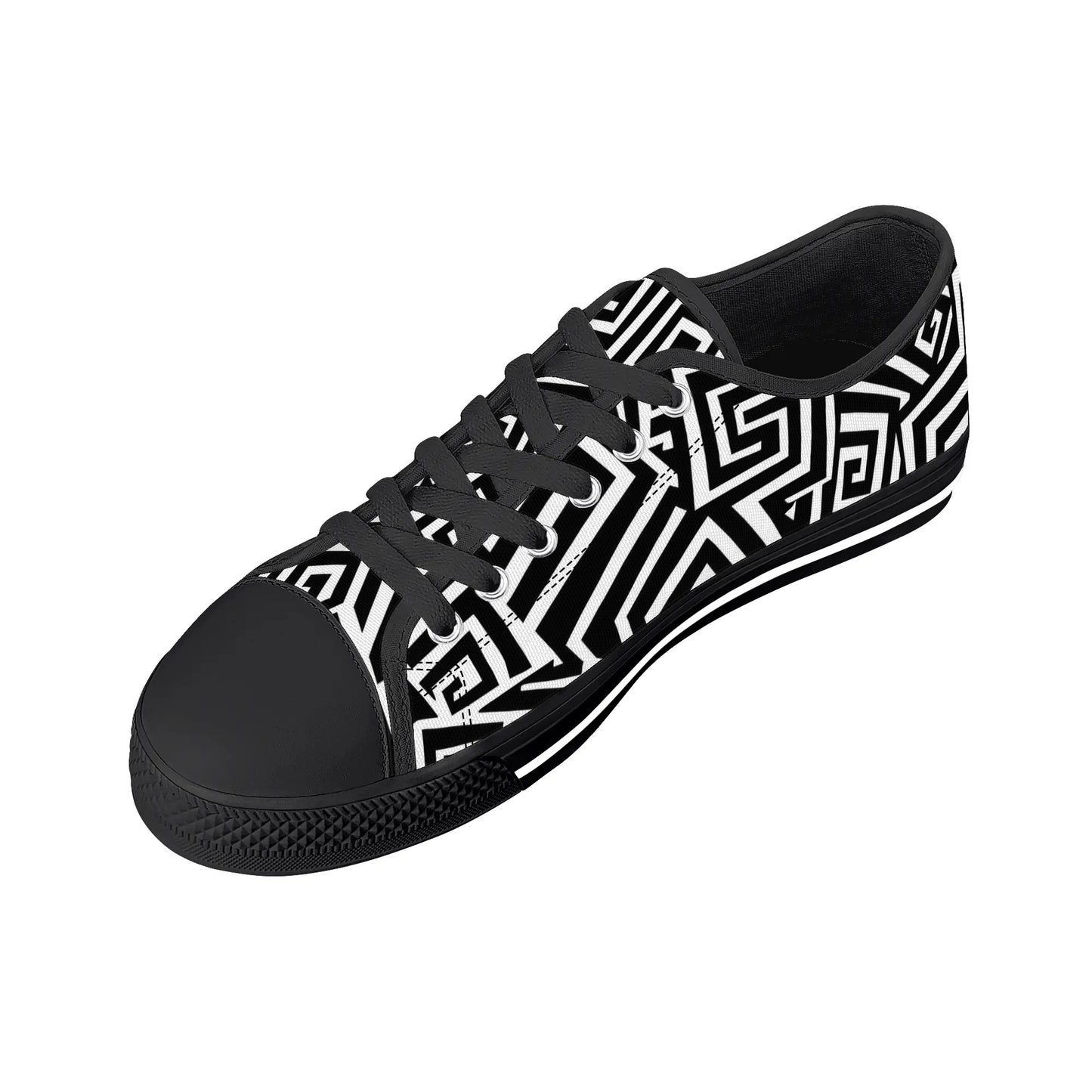 Stylish Maze Low Top Canvas Shoes - Men