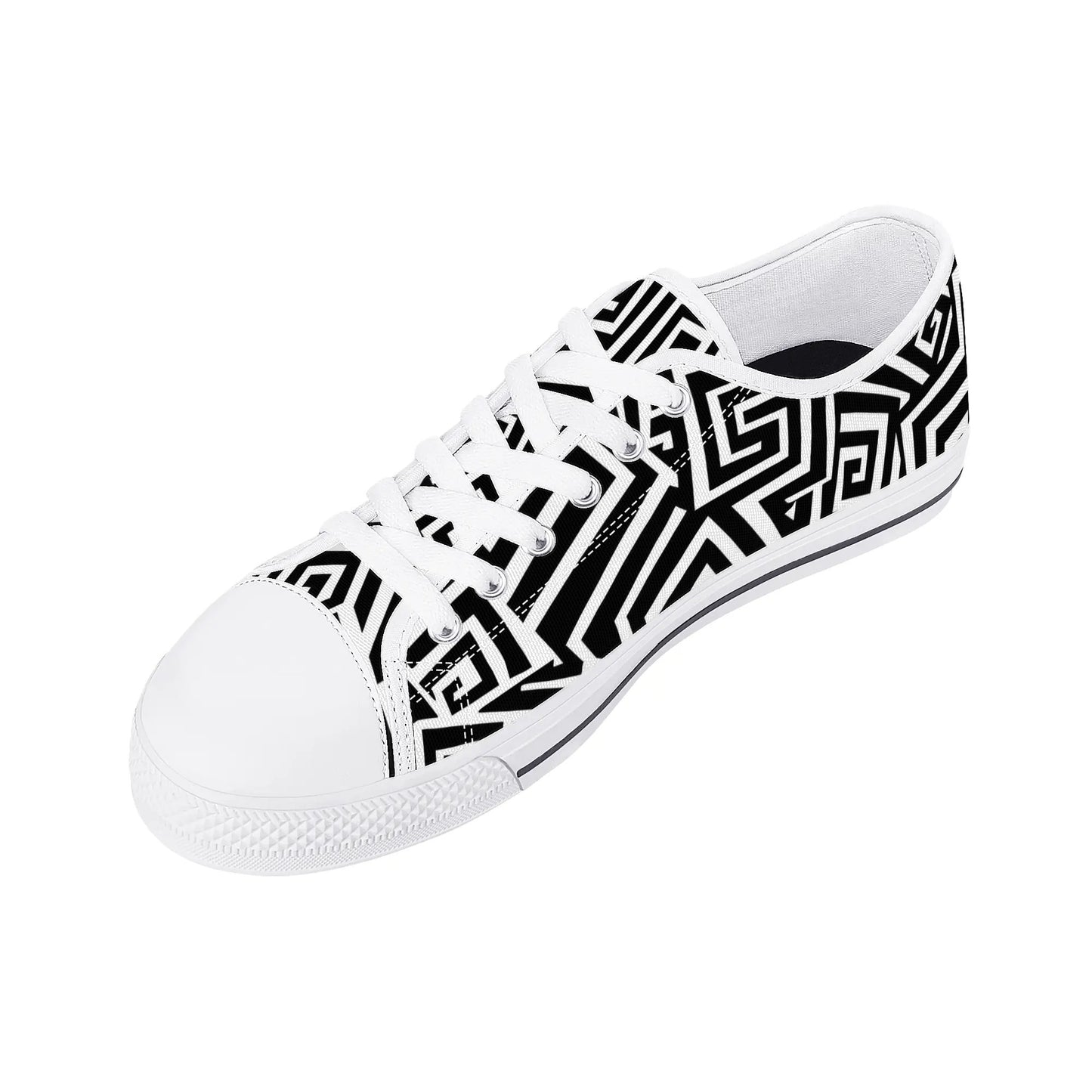 Stylish Maze Low Top Canvas Shoes - Men