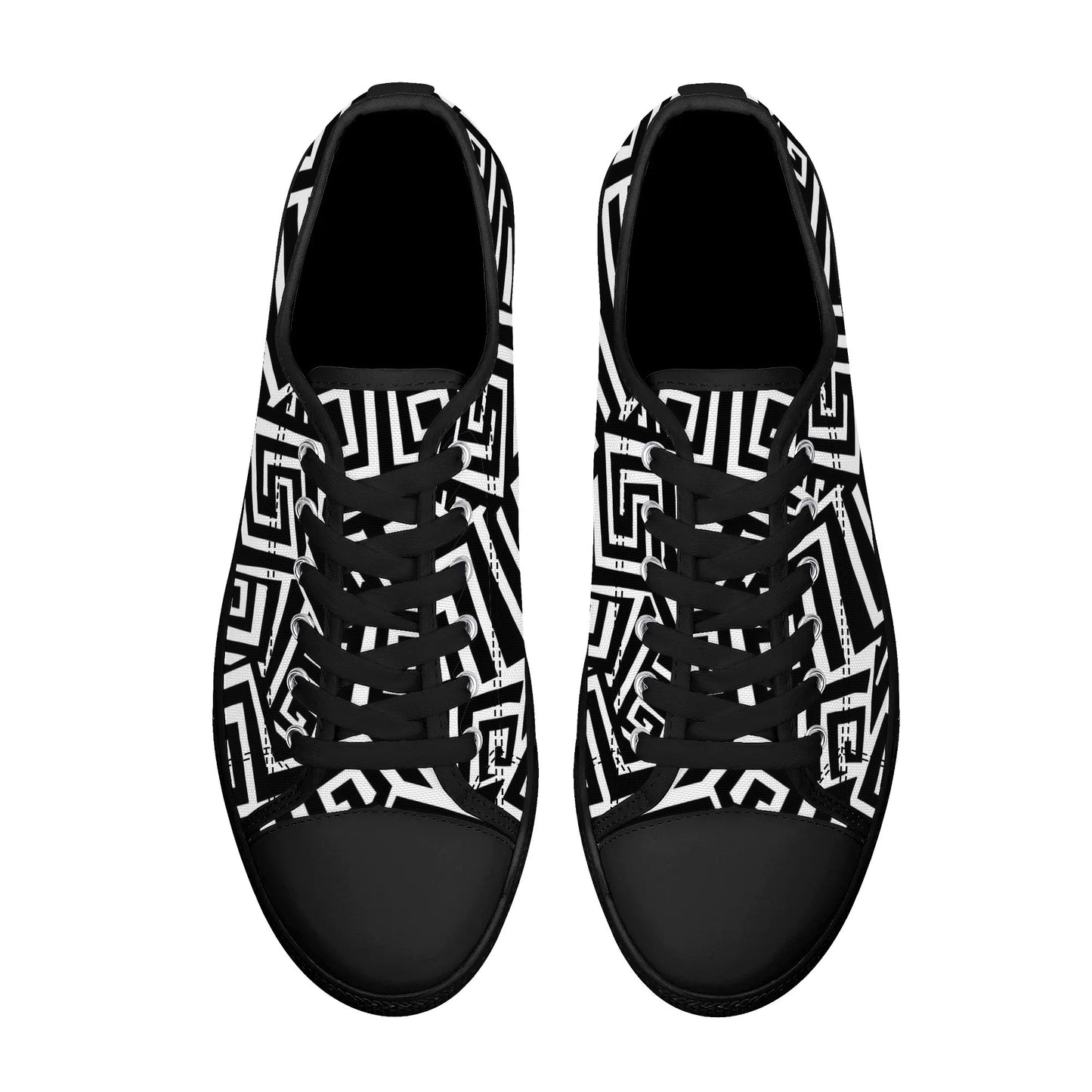 Stylish Maze Low Top Canvas Shoes - Men