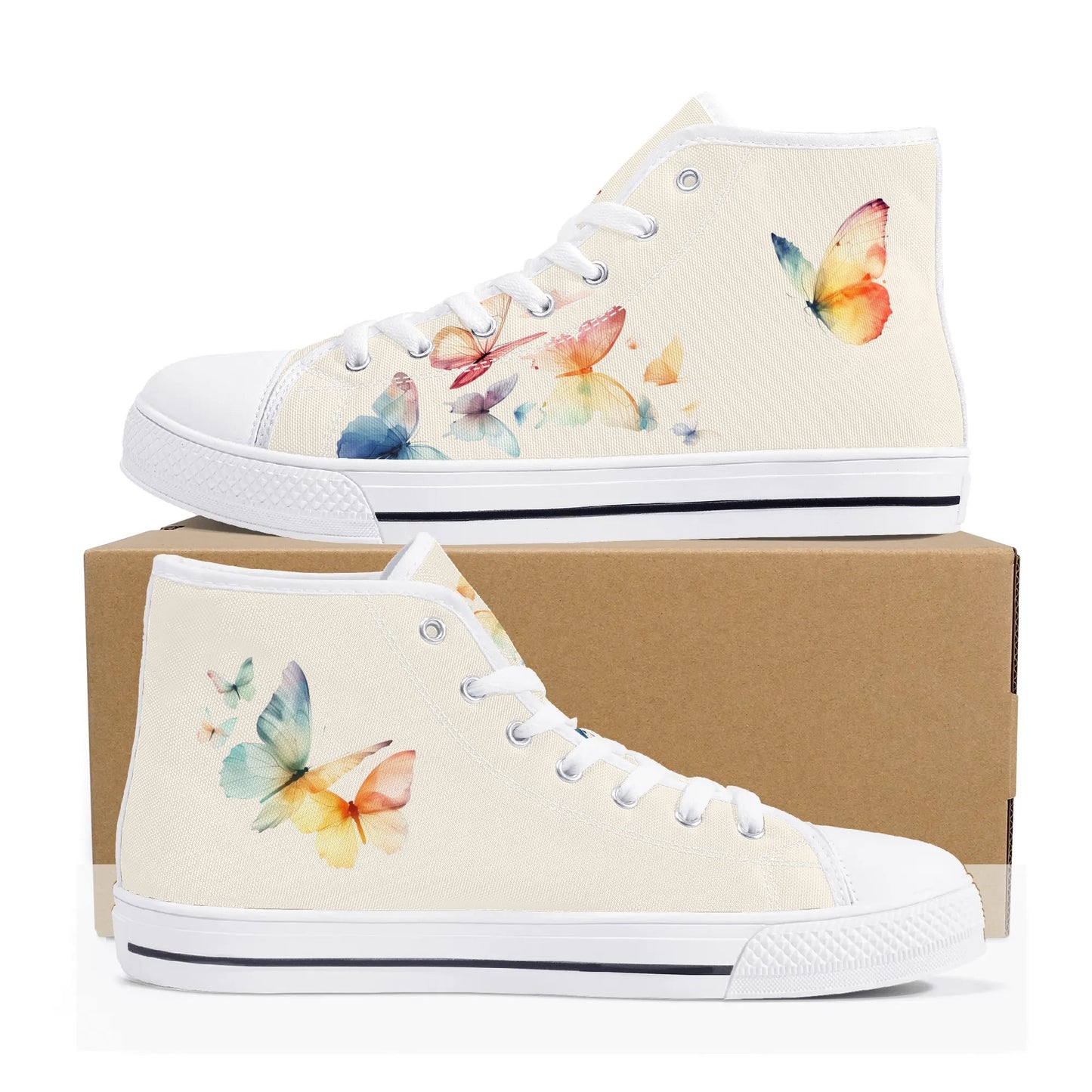 Butterfly Breeze High Top Canvas Shoes - Women