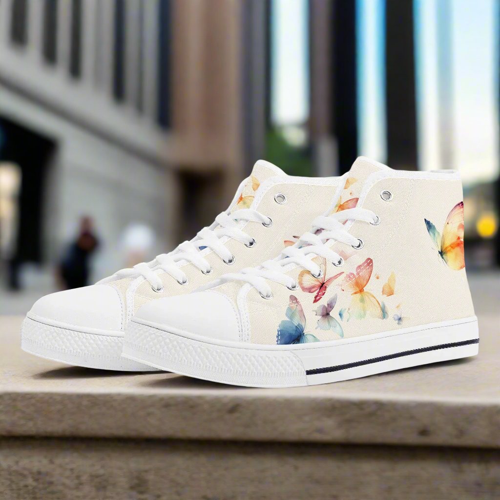 Butterfly Breeze High Top Canvas Shoes - Women