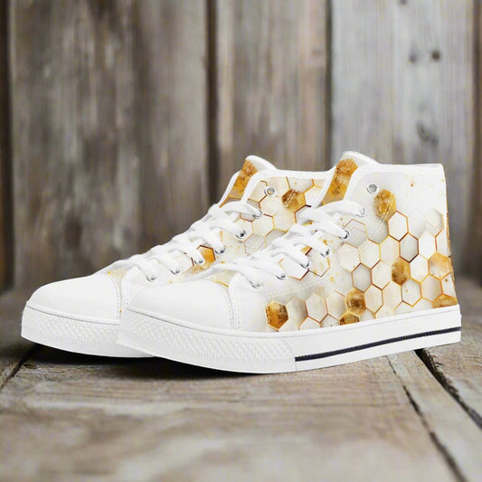 Golden Hive High Top Canvas Shoes - Women