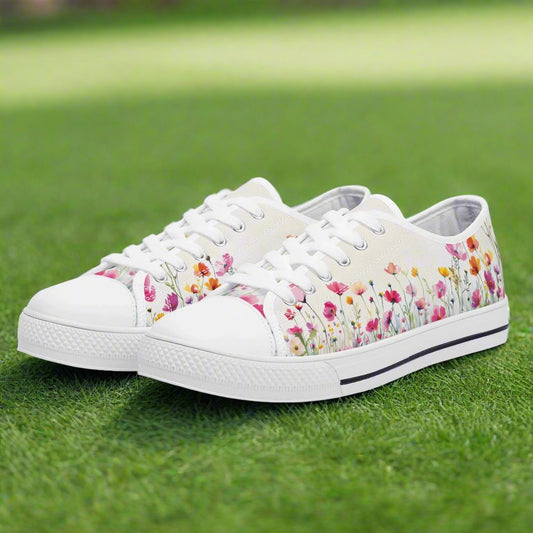 Floral Fusion Low Top Canvas Shoes - Women