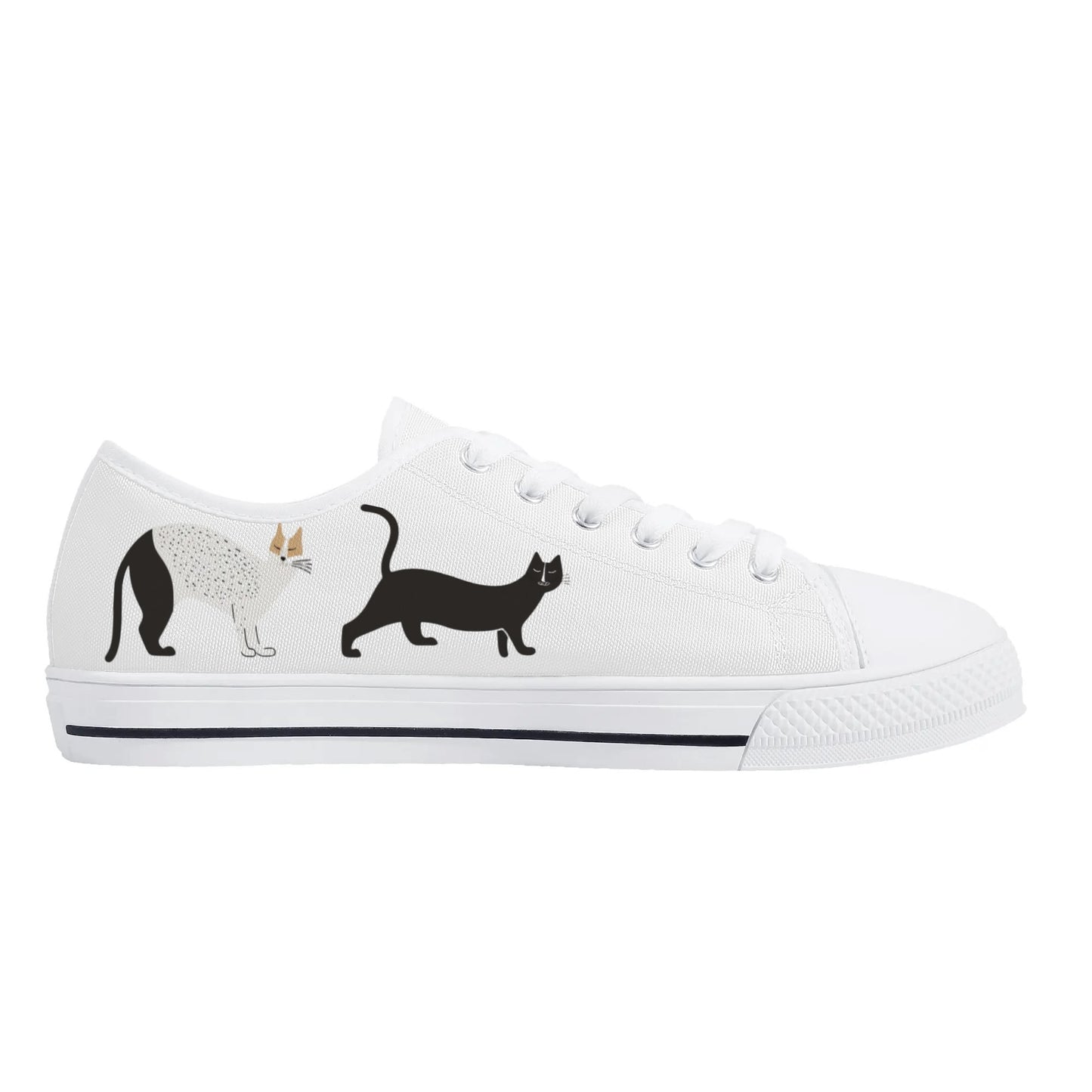 Catnap Parade Low Top Canvas Shoes - Women