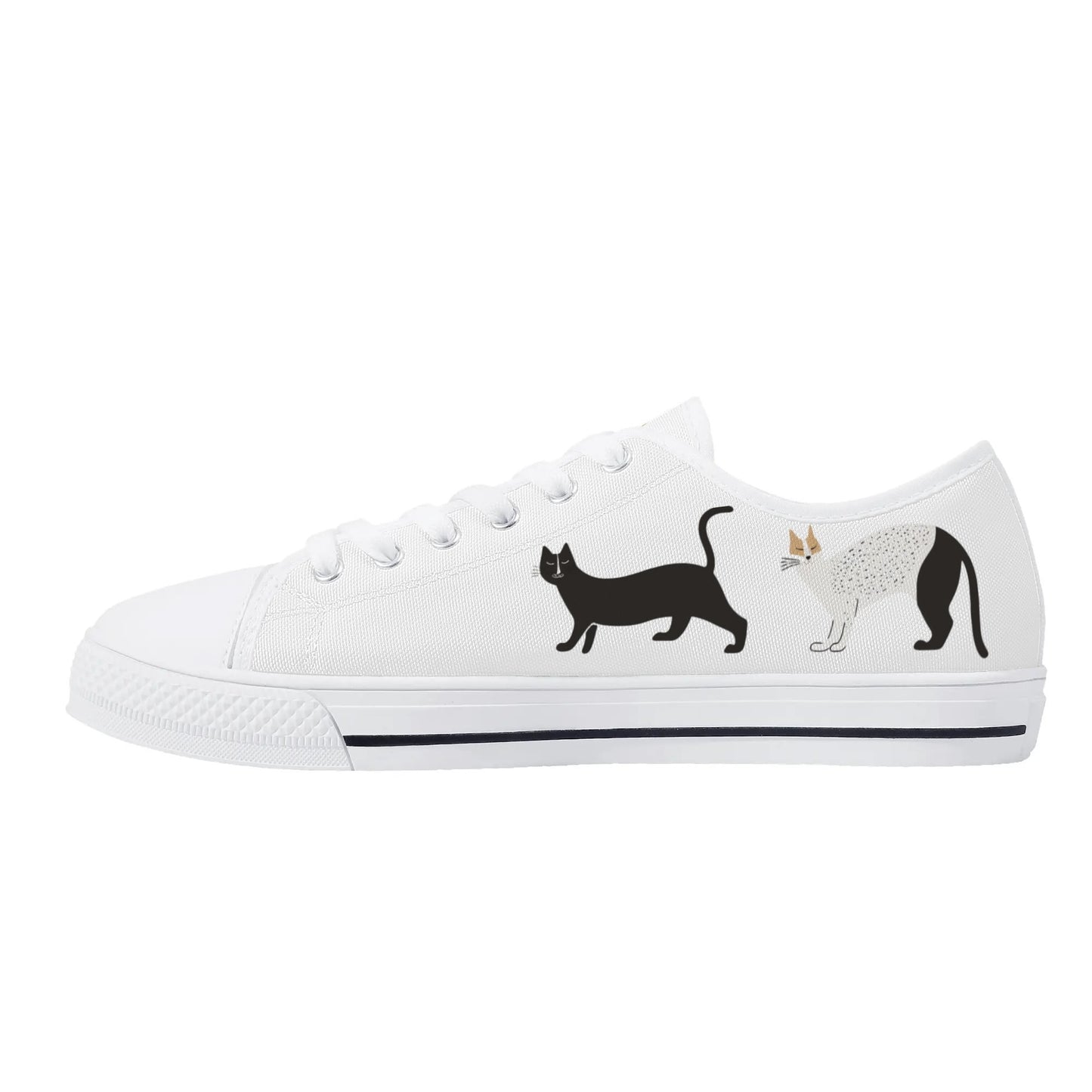 Catnap Parade Low Top Canvas Shoes - Women