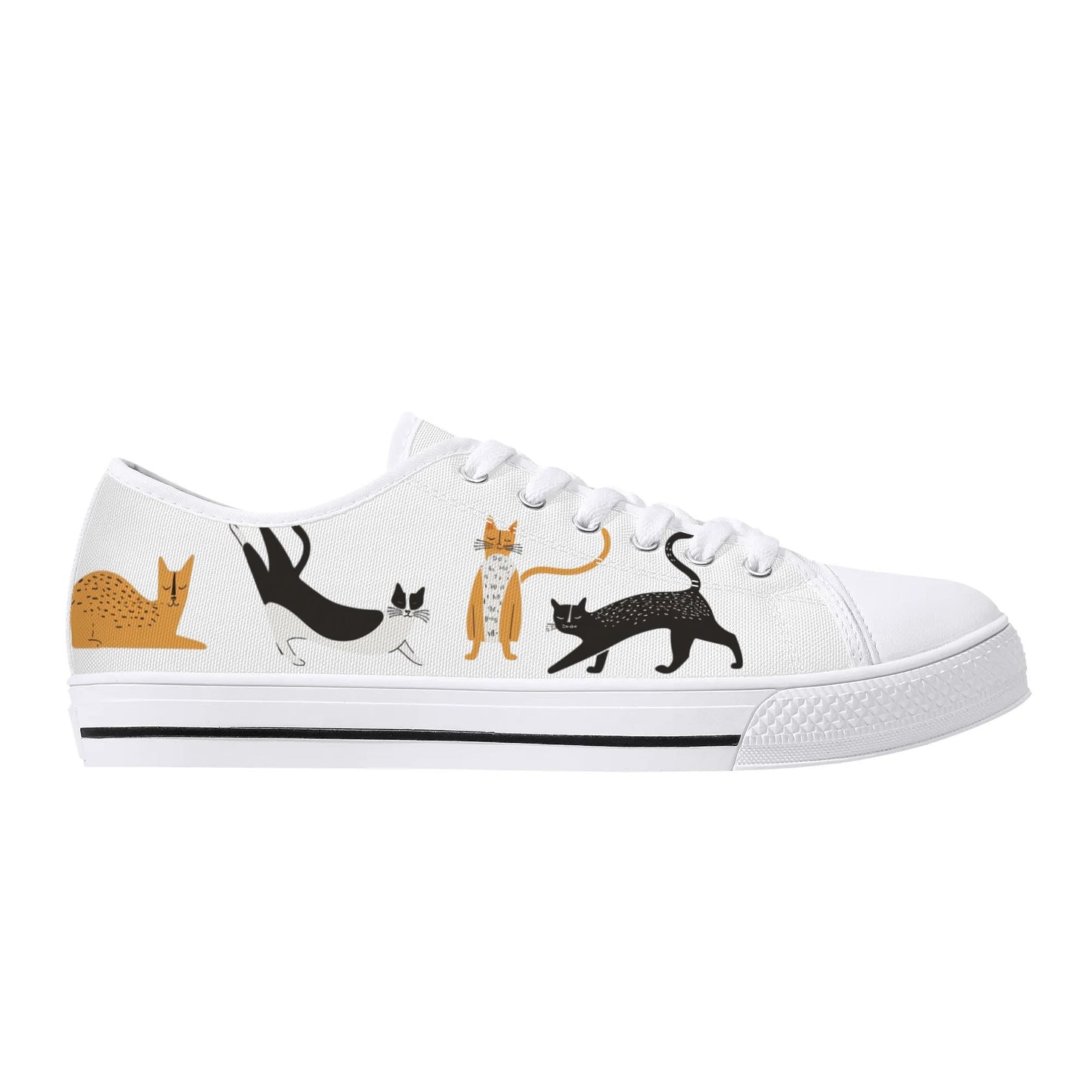 Catnap Parade Low Top Canvas Shoes - Women