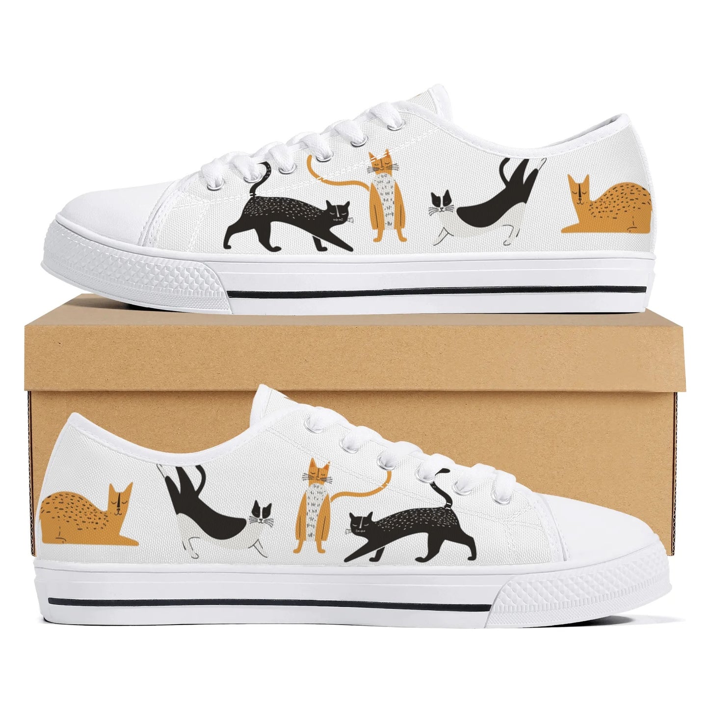 Catnap Parade Low Top Canvas Shoes - Women