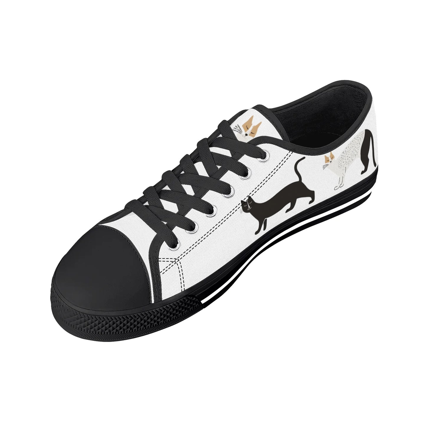 Catnap Parade Low Top Canvas Shoes - Women