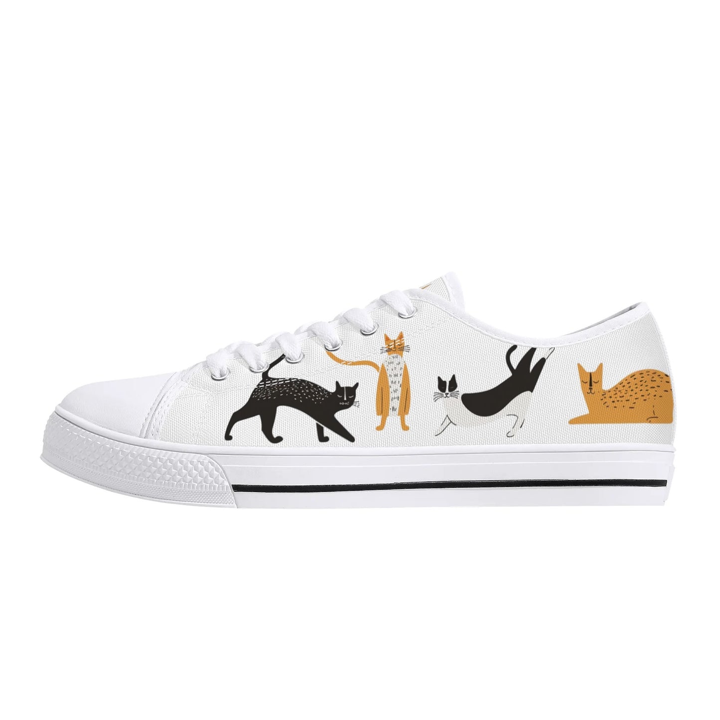 Catnap Parade Low Top Canvas Shoes - Women