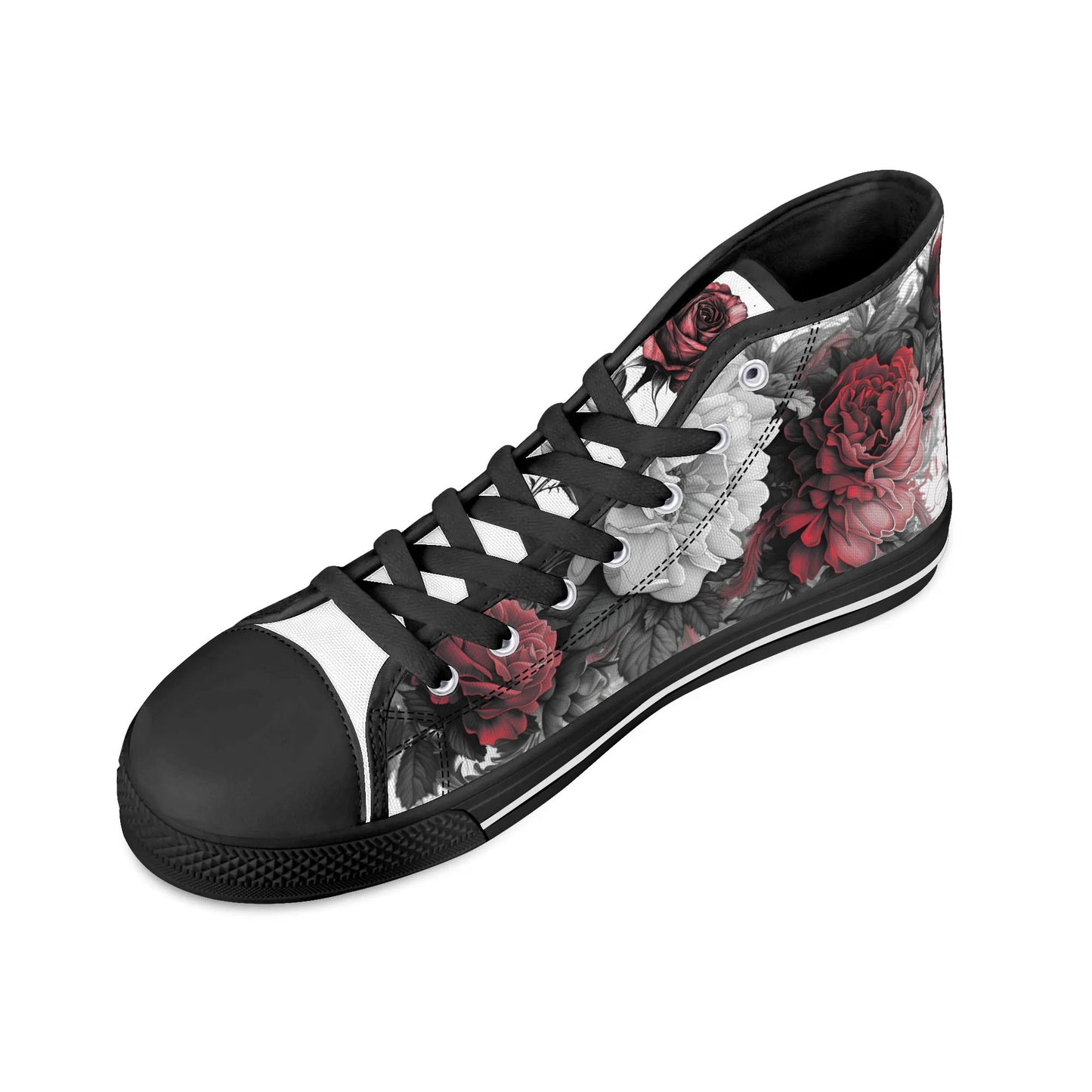 Skull Blossom High Top Canvas Shoes - Women