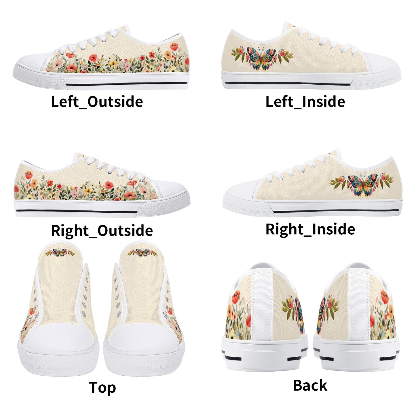 Butterfly Breeze Low Top Canvas Shoes - Women