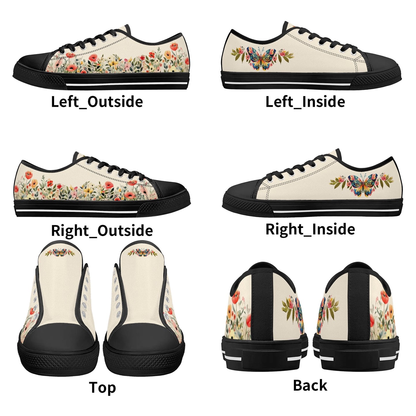 Butterfly Breeze Low Top Canvas Shoes - Women