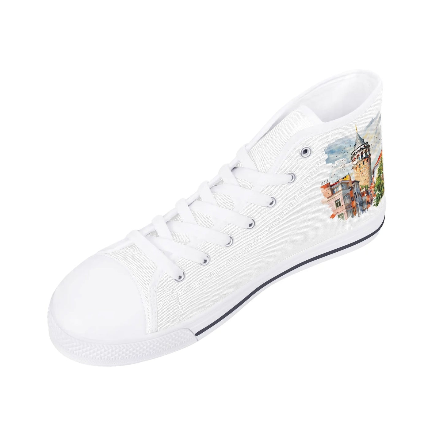 Bosphorus Breeze Minimal High Top Canvas Shoes - Women