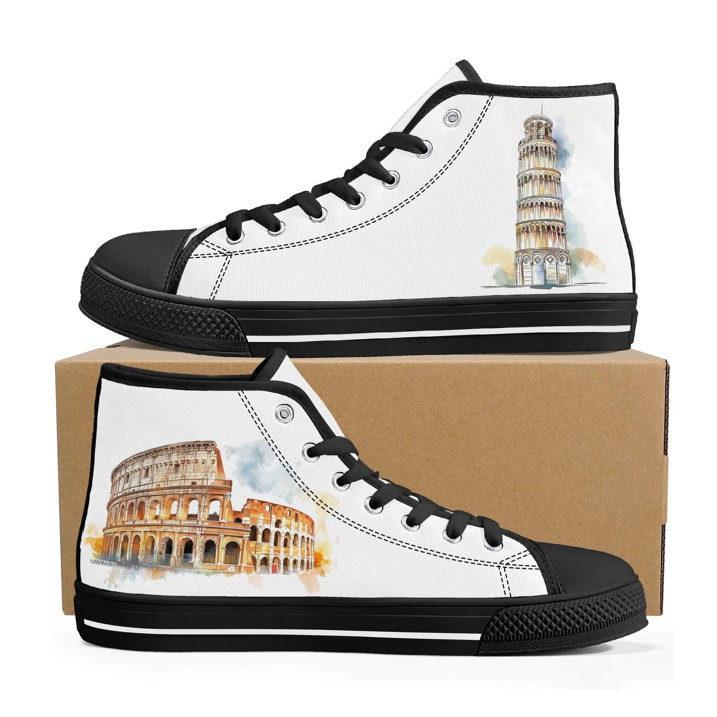 Ciao Roma Minimal High Top Canvas Shoes - Men