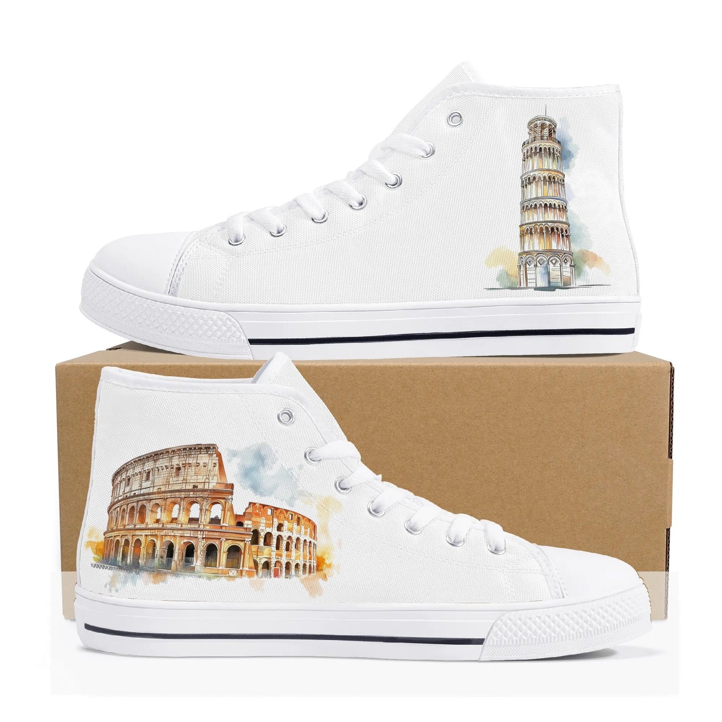 Ciao Roma Minimal High Top Canvas Shoes - Women