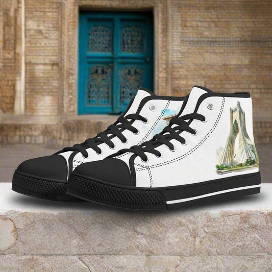 Persian Heritage Minimal High Top Canvas Shoes - Men