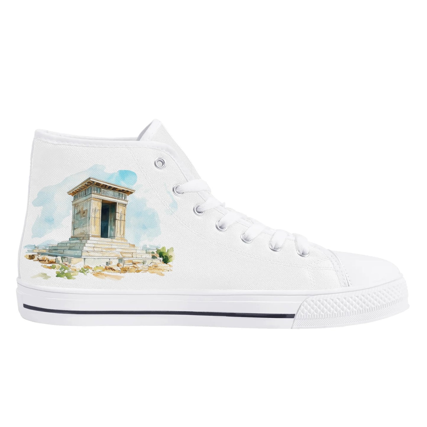 Persian Heritage Minimal High Top Canvas Shoes - Men