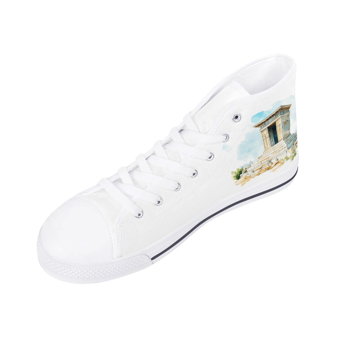 Persian Heritage Minimal High Top Canvas Shoes - Women