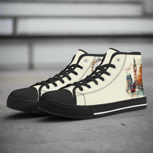 London Lights Minimal High Top Canvas Shoes - Men