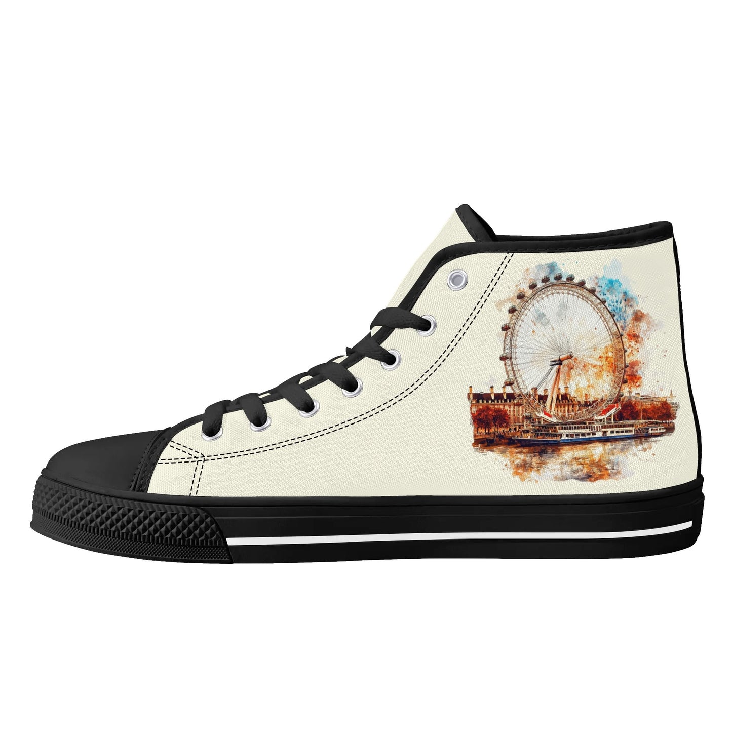 London Lights Minimal High Top Canvas Shoes - Women