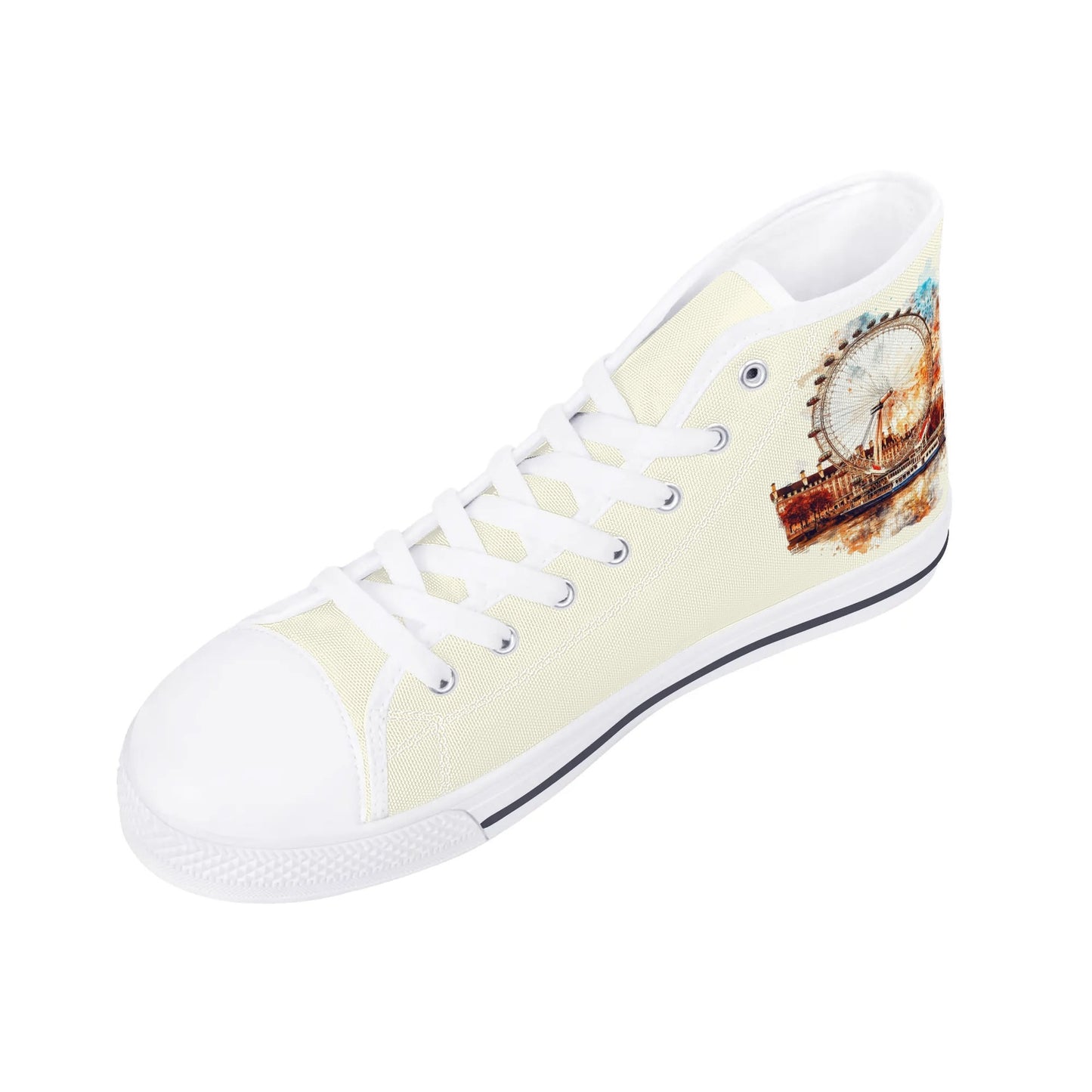 London Lights Minimal High Top Canvas Shoes - Women