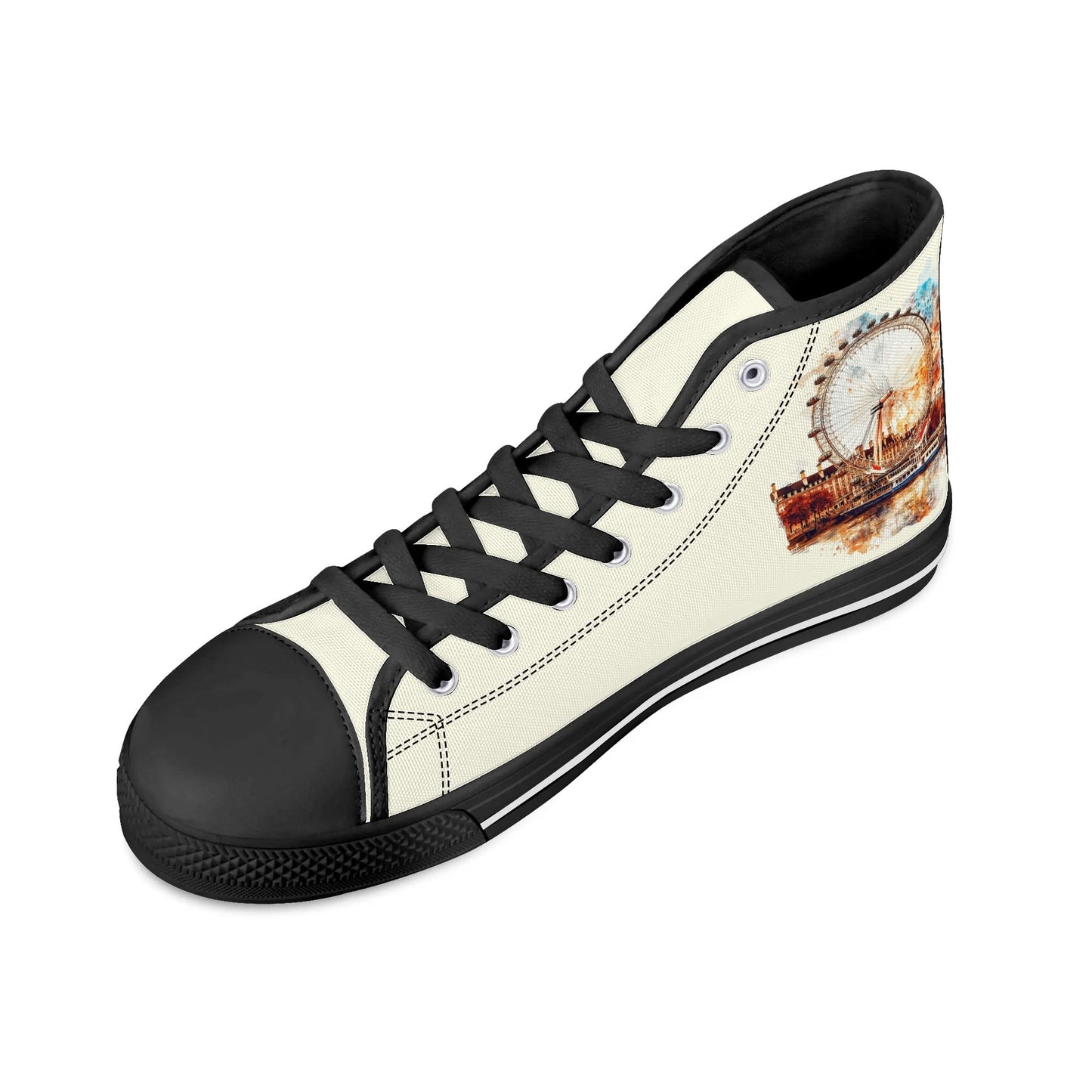 London Lights Minimal High Top Canvas Shoes - Women