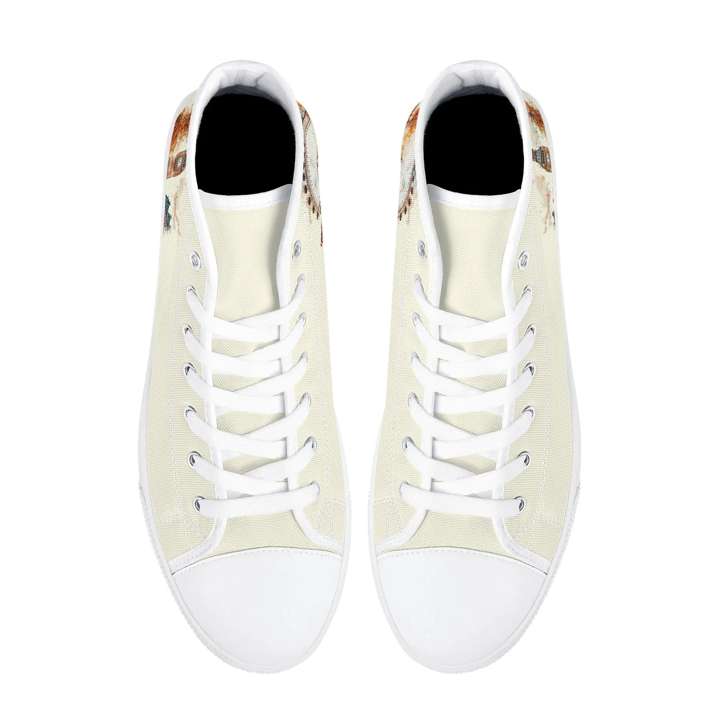 London Lights Minimal High Top Canvas Shoes - Women