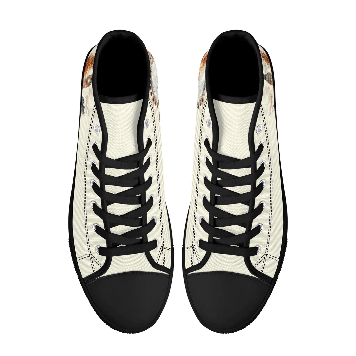 London Lights Minimal High Top Canvas Shoes - Women