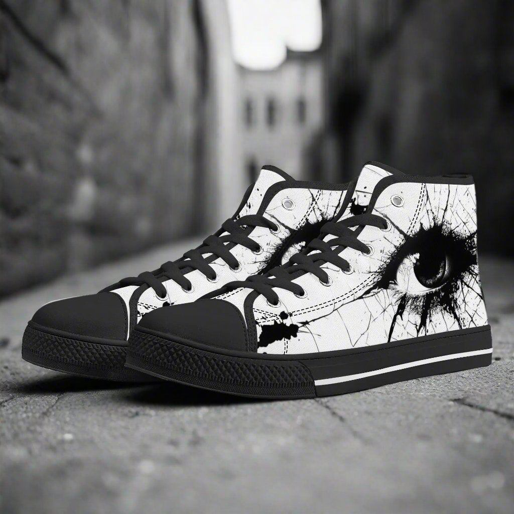 Spider’s Eye High Top Canvas Shoes - Men