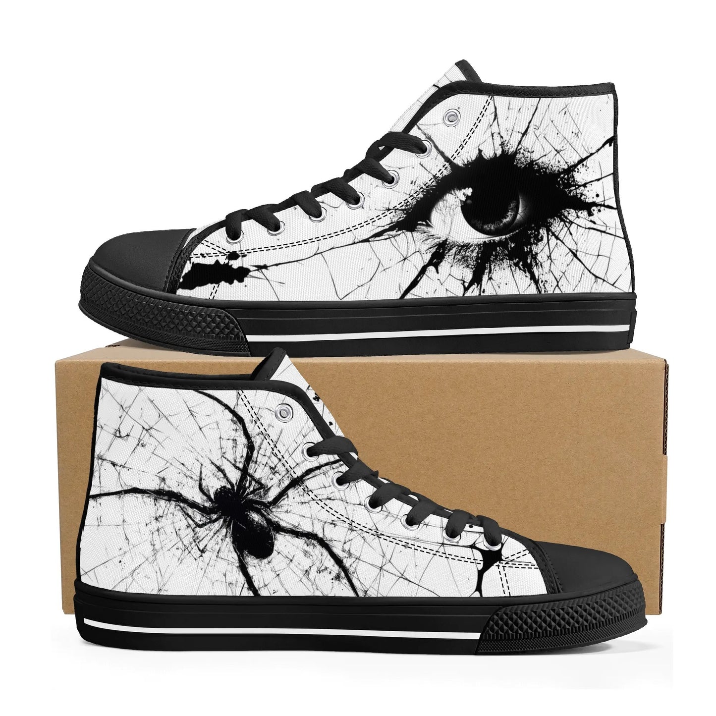 Spider’s Eye High Top Canvas Shoes - Men