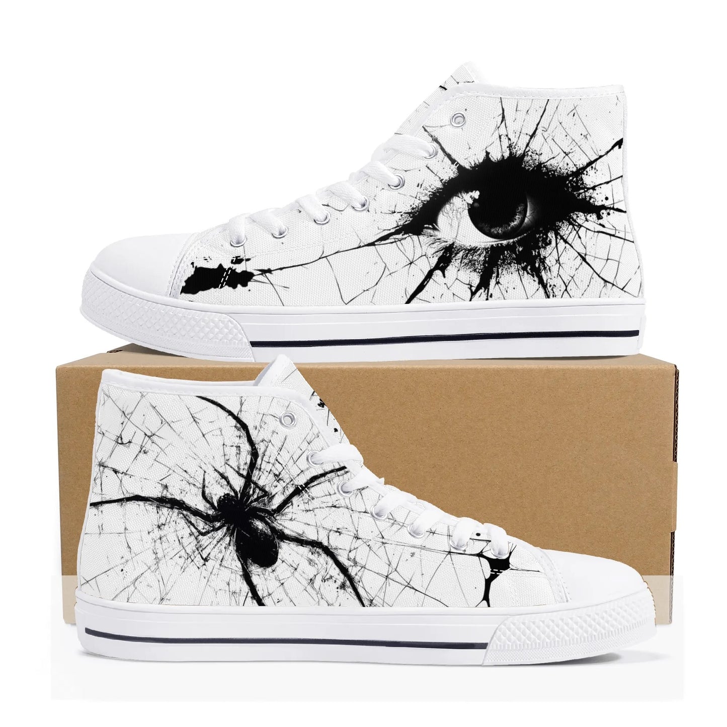 Spider’s Eye High Top Canvas Shoes - Men