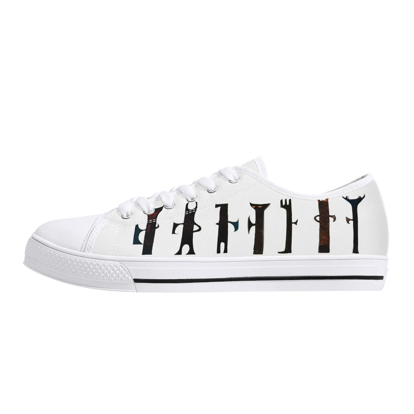 Totem Guardian White Low Top Canvas Shoes - Men