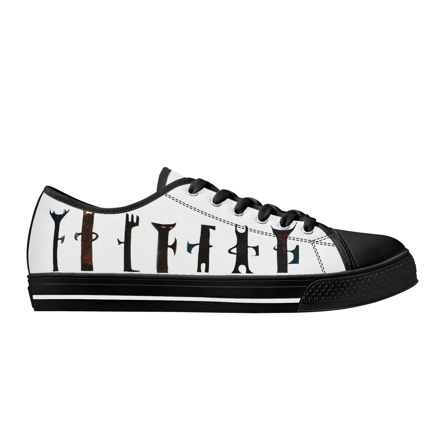 Totem Guardian White Low Top Canvas Shoes - Men