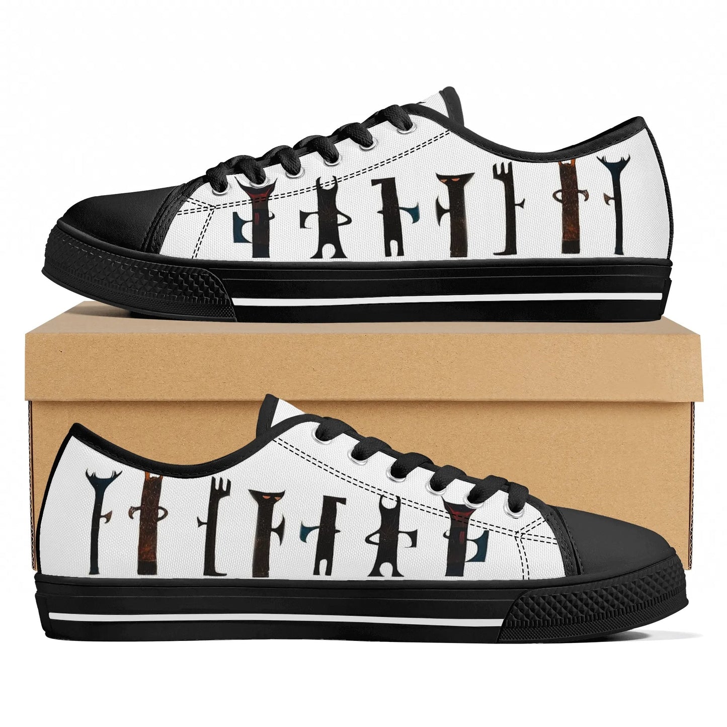 Totem Guardian White Low Top Canvas Shoes - Men