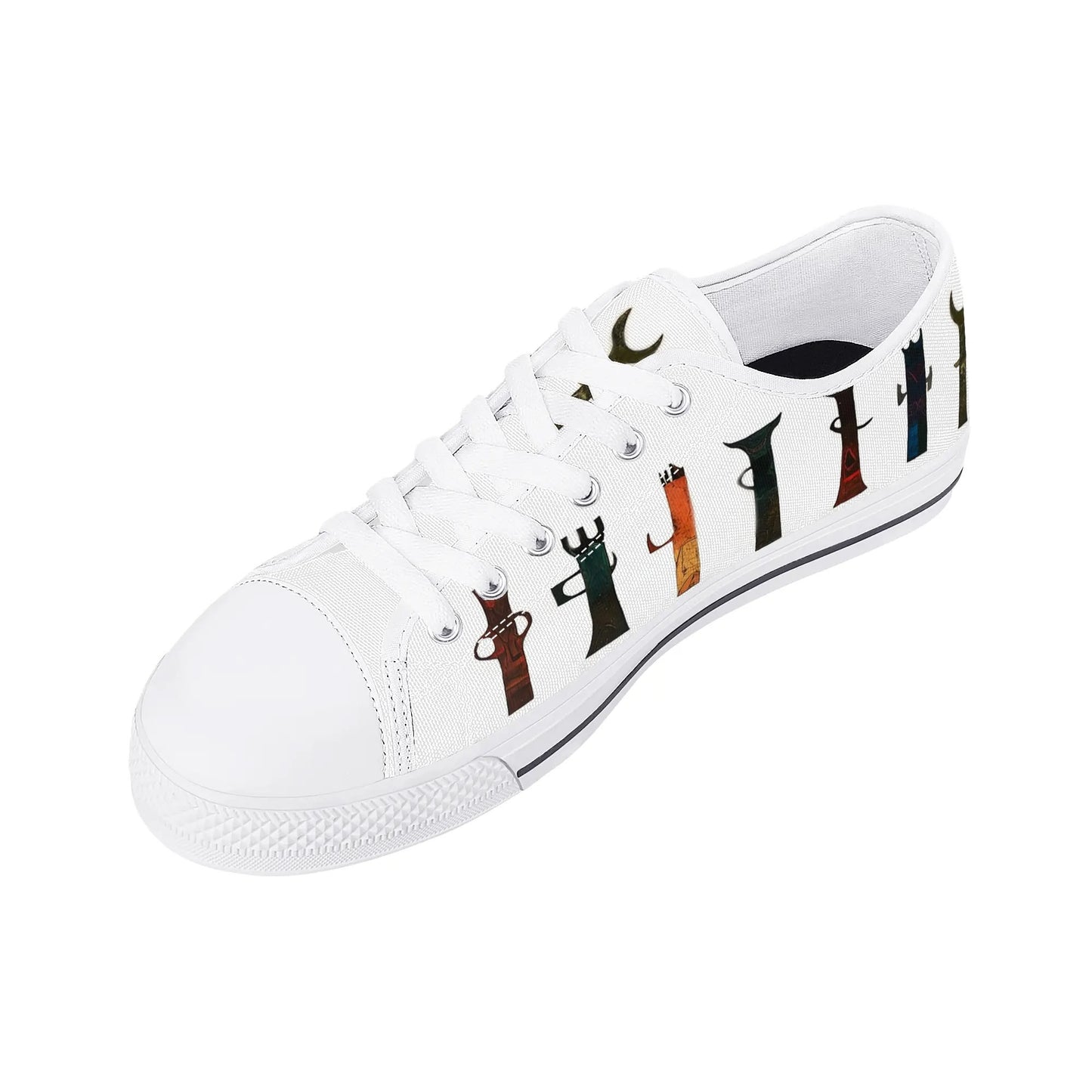 Totem Guardian White Low Top Canvas Shoes - Men