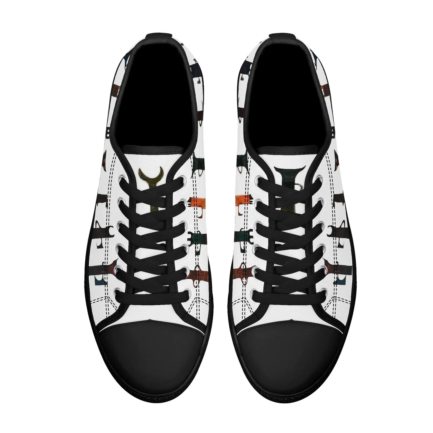 Totem Guardian White Low Top Canvas Shoes - Men